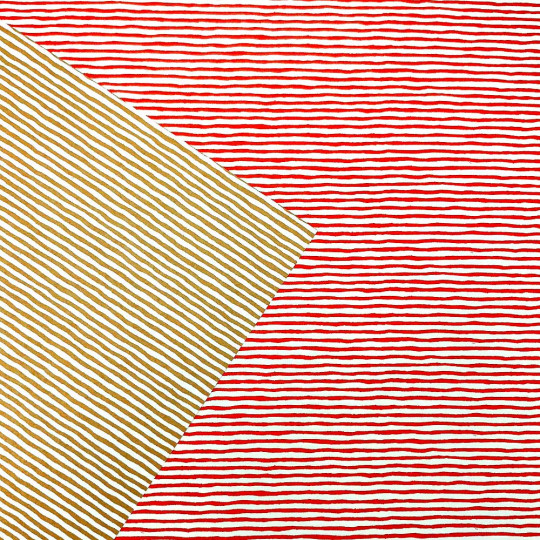 Red and White Stripes Italian Paper ~ Tassotti ~ Reversible Print